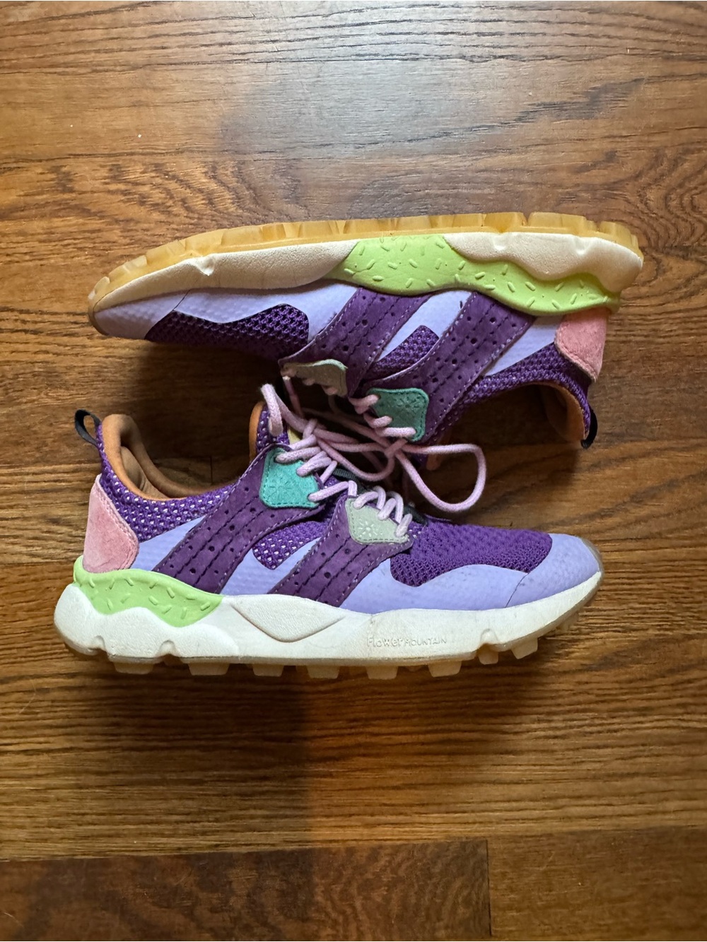 Flower Mountain Yamabushi Trail Sneakers Purple Multi Women’s Size 6.5 - Picture 4 of 10